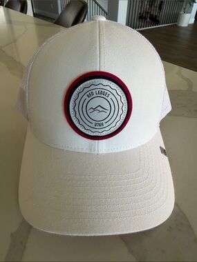 Travis Mathew Red Ledges Utah White and Red Patch Baseball Cap. Great Condition!